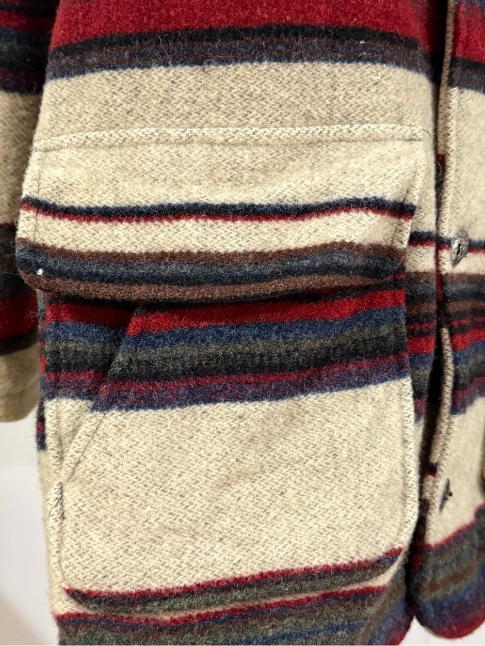 Vintage Woolrich Southwestern Wool Blanket Coat Jacket Men’s Small USA Made - Picture 4 of 9